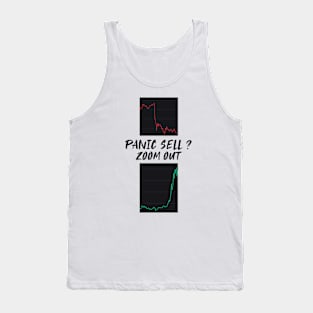 Panic Sell ? Zoom Out - Crypto Design Tank Top